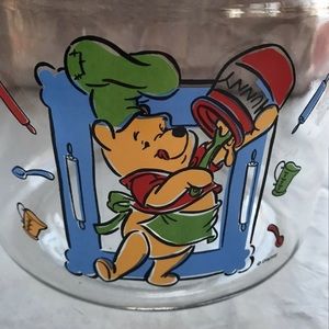 Disney Vintage Winnie the Pooh Glass Cookie Jar